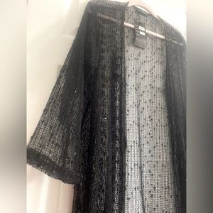 Bamboo Sequinned Light Sweater / Beach Cover